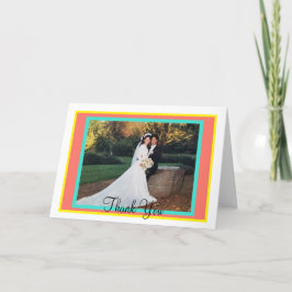 Coral Monogram Weddenschap Bedankkaart
