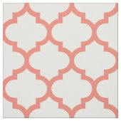 Coral Moroccan Trellis Pattern Fabric Stof (Swatch)