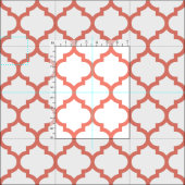 Coral Moroccan Trellis Pattern Fabric Stof (Delen)