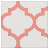 Coral Moroccan Trellis Pattern Fabric Stof (Close Up)