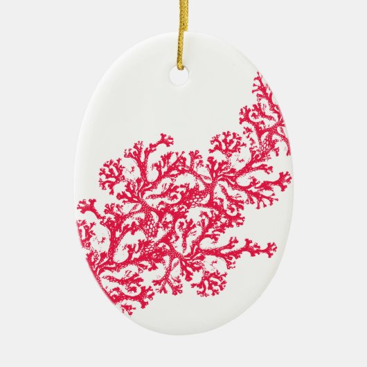 Coral Motif Keramisch Ornament (Voorkant)