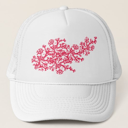 Coral Motif Trucker Pet (Voorkant)