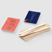 Coral Navy Blue Elegant Modern Wedding Programme Handwaaier (Niet-gemonteerd)