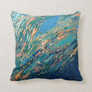 Coral Navy Blue en Gold Coastal Decor Pillow Kussen