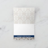 Coral Navy Hortensia Monogram Metson Pot THANK YOU Bedankkaart (Binnen)