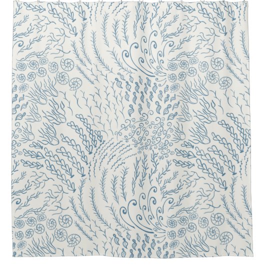 Coral Ocean Beach Douchegordijn (Voorkant)