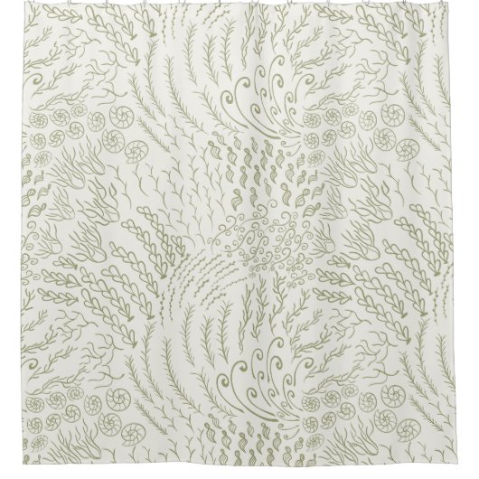 Coral Ocean Beach Douchegordijn (Voorkant)