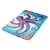 Coral Octopus Glow Design Badmat (Gekanteld)