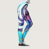 Coral Octopus Glow Design Leggings (Rechts)