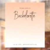 Coral Ombre | Achtergrond foto Bachelorette Party Raamsticker (Vel 2)