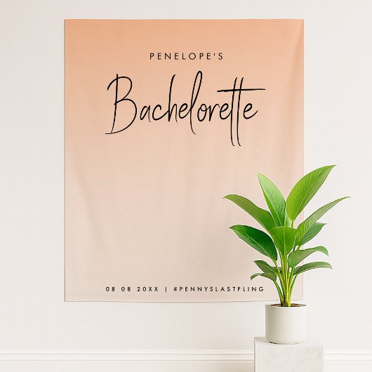 Coral Ombre | Achtergrond foto Bachelorette Party Wandkleed