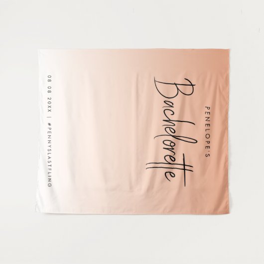 Coral Ombre | Achtergrond foto Bachelorette Party Wandkleed (Voorkant (horizontaal))