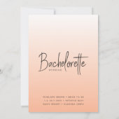 Coral Ombre | Bachelorette Weekend Peach Kaart (Achterkant)