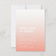 Coral Ombre | Blush Pink Modern Minimalist Weddens