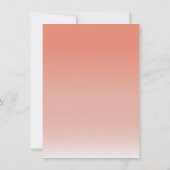 Coral ombré palm Trees Beach Wedding Kaart (Achterkant)