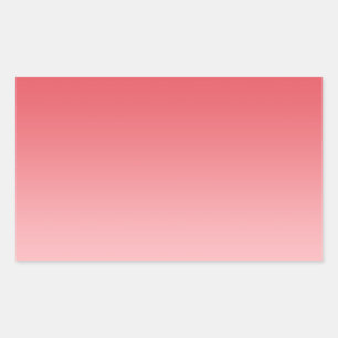 Coral Ombre Rechthoekige Sticker