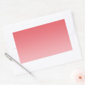 Coral Ombre Rechthoekige Sticker (Envelop)