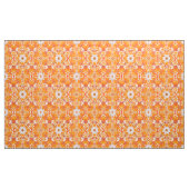 Coral Oranje en Cream Batik Medallion Pattern Stof (Yard (91,4 cm))