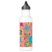 Coral Oranje personaliseer patchwork Quilt Block A Waterfles (Links)