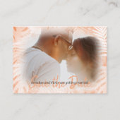 Coral Oranje Tropical Palm Leaf Save-the-Date Kaar Advieskaart (Voorkant)