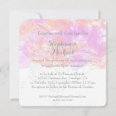 Coral Orchid Waterverf Butterfly Bliss Wedding Kaart (Achterkant)