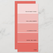 Coral Paint Swatch Nieuw adres aankondiging (Voorkant / Achterkant)