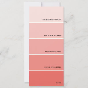 Coral Paint Swatch Nieuw adres aankondiging