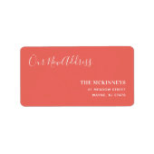 Coral Paint Swatch Nieuw adres Etiket (Voorkant)
