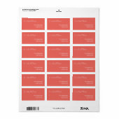 Coral Paint Swatch Nieuw adres Etiket (Full Sheet)