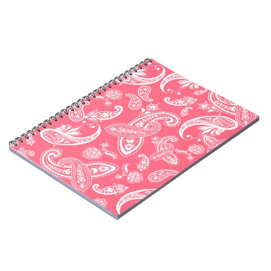 Coral Paisley-laptop Notitieboek (Linkerzijde)