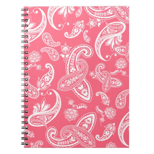 Coral Paisley-laptop Notitieboek (Voorkant)