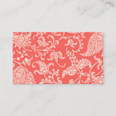 Coral Paisley Profiel Visitekaartje (Voorkant)