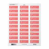 Coral + Palm Tree Pictogram Handschrift Typografie Etiket (Full Sheet)