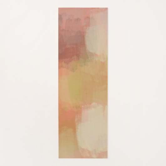 Coral Pastel Abstract Chic Yogamat (Voorkant)