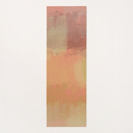 Coral Pastel Abstract Chic Yogamat (Achterkant)