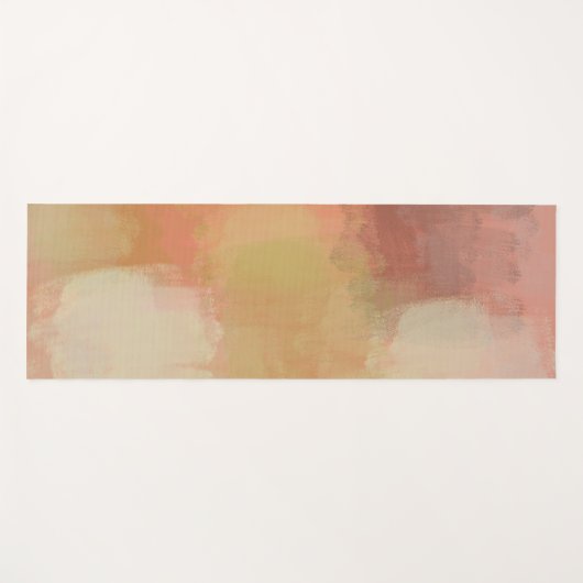 Coral Pastel Abstract Chic Yogamat (Voorkant (horizontaal))