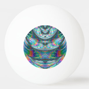 CORAL ~ PASTEL Fractal ~ One Star Ping Ball ~