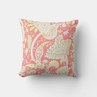 Coral Pastel Paisley Kussen