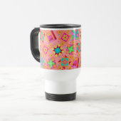 Coral Patchwork Quilt Travel Mug Reisbeker (Voorkant links)