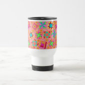 Coral Patchwork Quilt Travel Mug Reisbeker (Center)