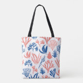 Coral Pattern Canvas tas (Achterkant)