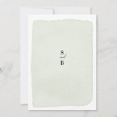 Coral Peach Blush Bloemen Goud Moderne bruiloft Kaart (Achterkant)