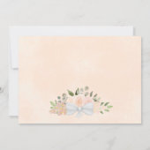 Coral Peach Boho Floral Wedding Rehearsal Dinner Kaart (Achterkant)