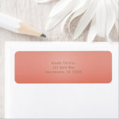 Coral Peach Dipped Chic Elegant Party Invitation Etiket (Insitu)