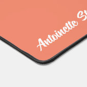 Coral Peach Elegant Signature Monogram Bureaumat (Hoek)