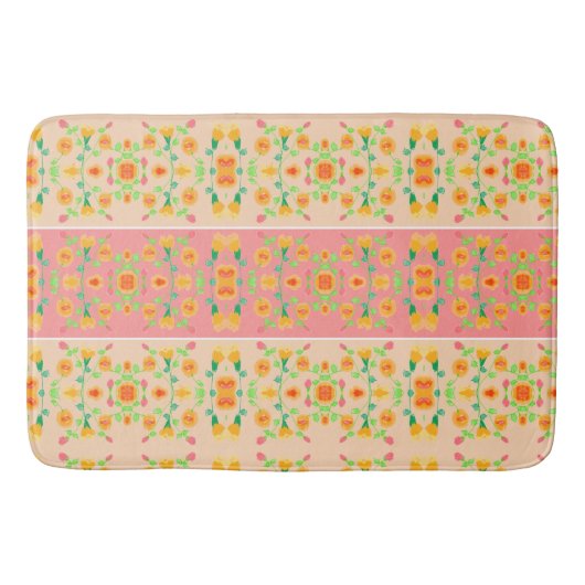 Coral Peach en Gold Badmat (Voorkant)