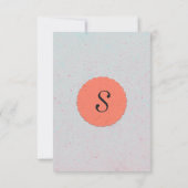 Coral Peach en Slate Grey Edgy Pattern Kaart (Achterkant)