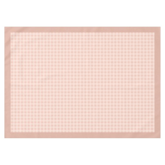 Coral Peach Grey Plaid tafelkleed voor rustieke ch (Voorkant (Horizontaal))