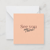 Coral Peach Modern Wedding QR Code Online RSVP Notitiekaartje (Achterkant)