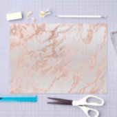 Coral Peach Roos Gold Blush Metallic Marble Grey Tissuepapier (Craft)